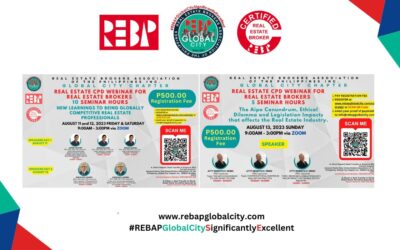 REBAP Global City Chapter Hosts a Successful 3-Day, 15 Seminar Hours CPD Webinar for Real Estate Brokers via Zoom